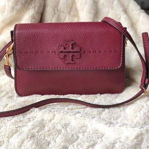 [Sold] Tory Burch Mcgraw Leather Shoulder Bag